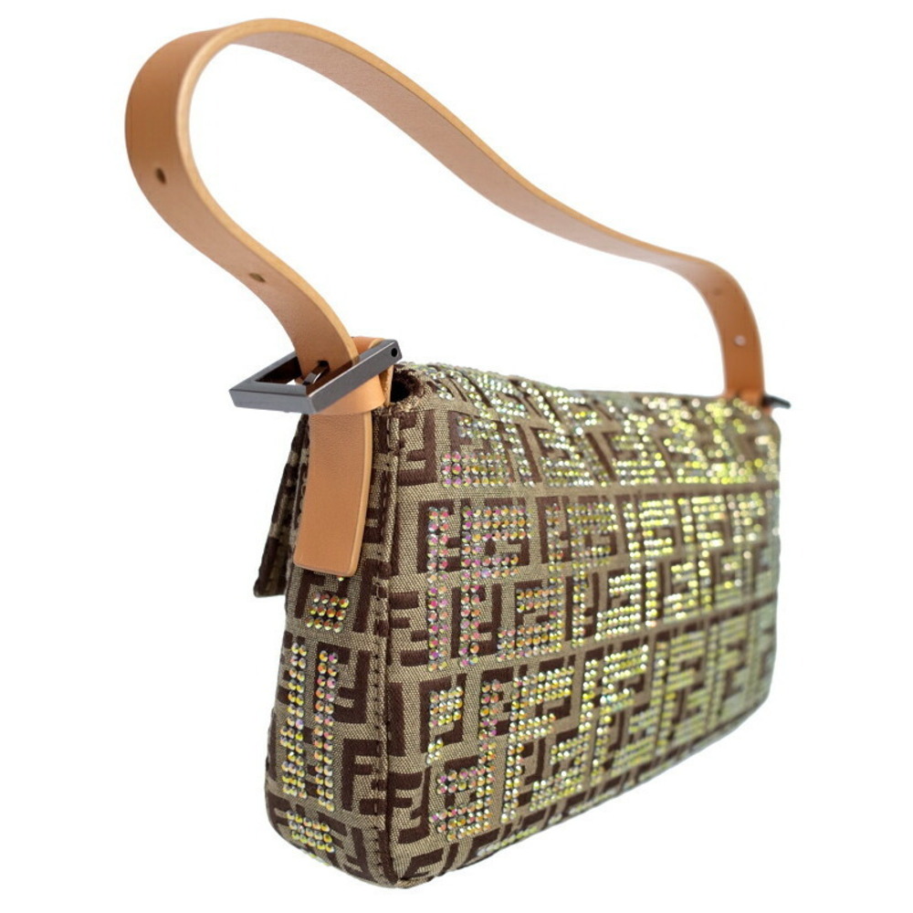 Fendi Shoulder Bucket Sequin Semi Bag Zucchino
